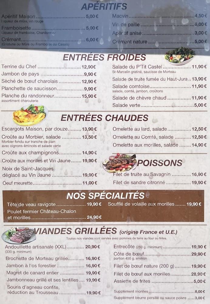 le p'tit castel - Menu Image 1